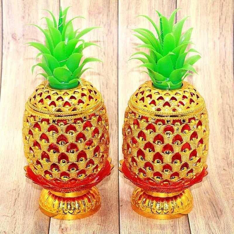 金旺来供佛年货摆件春节贡品供天财神糖果盒年货菠萝传统仿古拜糖
