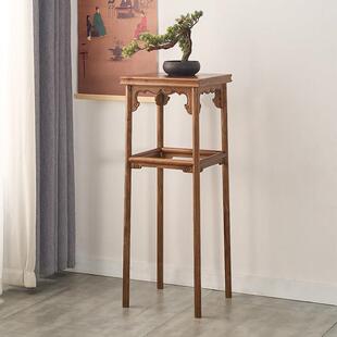 听琴图花架宋徽宗香几宋式家具实木客厅落地花几中式黑胡桃木架子