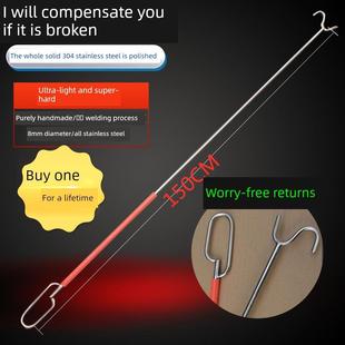 实心304不锈钢晾衣杆晾衣叉服装店室内外阳台晾衣晾衣滑动卷帘门