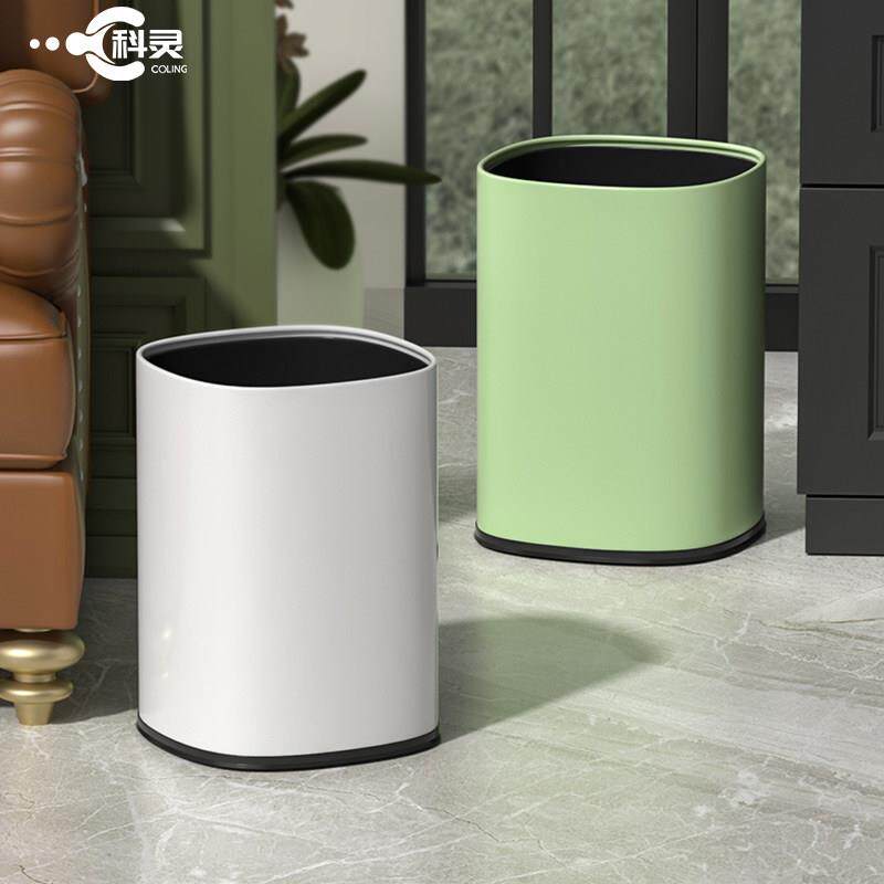 高颜值垃圾桶家用客厅不锈钢创意双层无盖厨房化妆室卧室大号简约