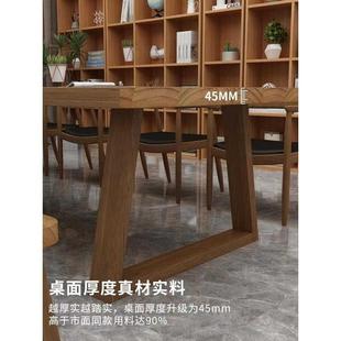 现代简约实木大书桌双人学习桌客厅长桌子家用办公桌工作台电脑桌