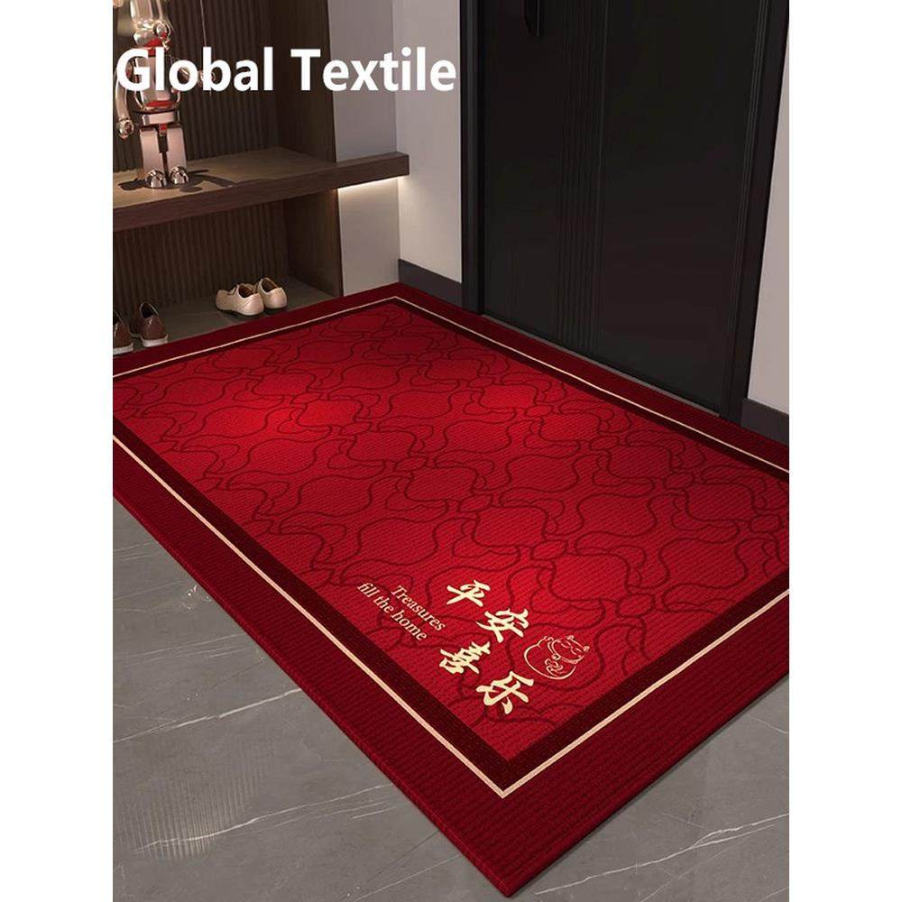 入户门红色地垫防滑喜庆玄关进门大门脚垫除尘耐脏门垫地毯可裁剪,居家布艺,入户地垫,淘宝优惠券,粉丝福利购,淘宝优惠卷