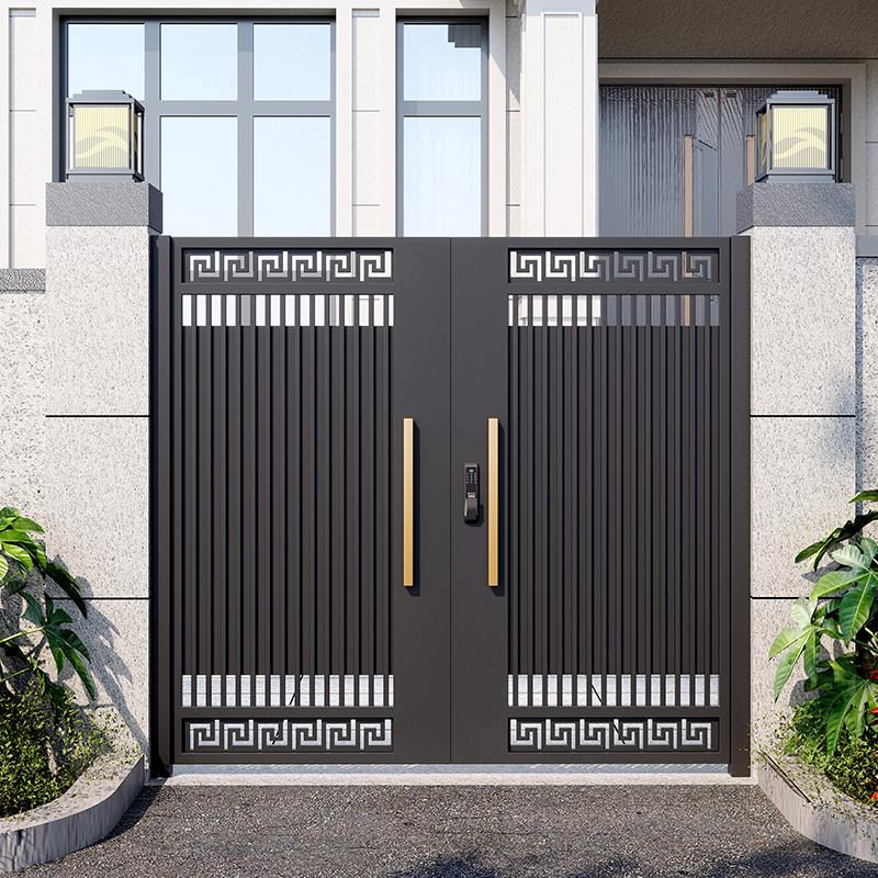 铝艺大门庭院花园门别墅门单开门双门子母门农村自建房院子大门