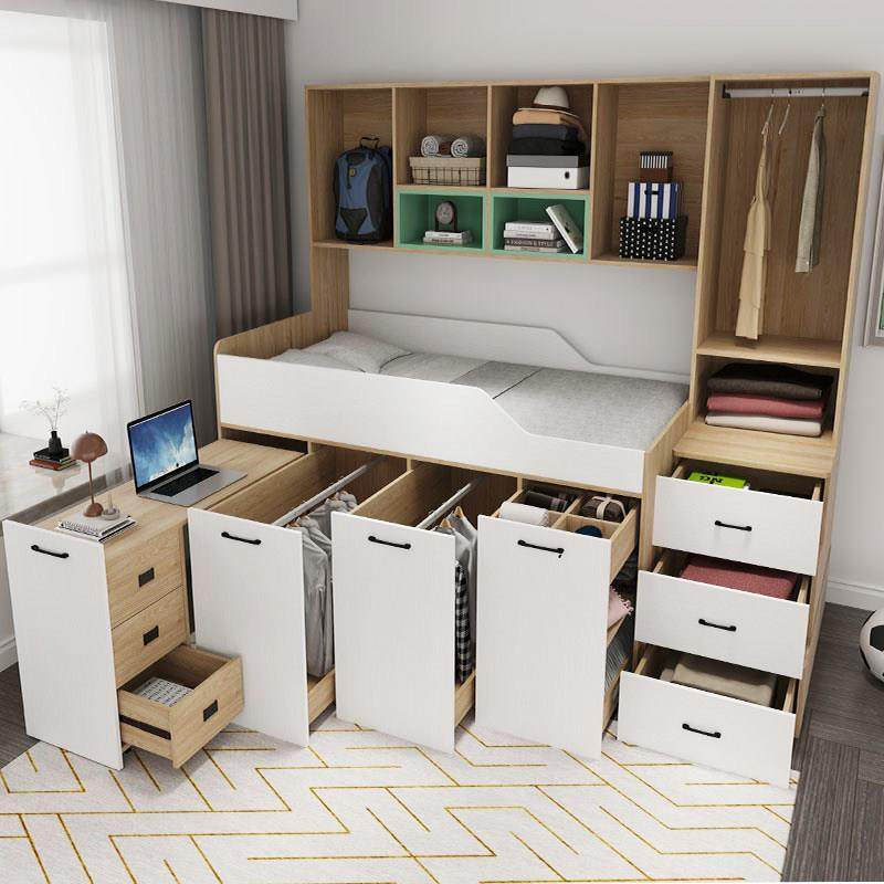 实木上床下衣柜带高箱小户型小卧室书桌一体组合多功能儿童半高床,住宅家具,儿童床/儿童抽拉床,淘宝优惠券,粉丝福利购,淘宝优惠卷