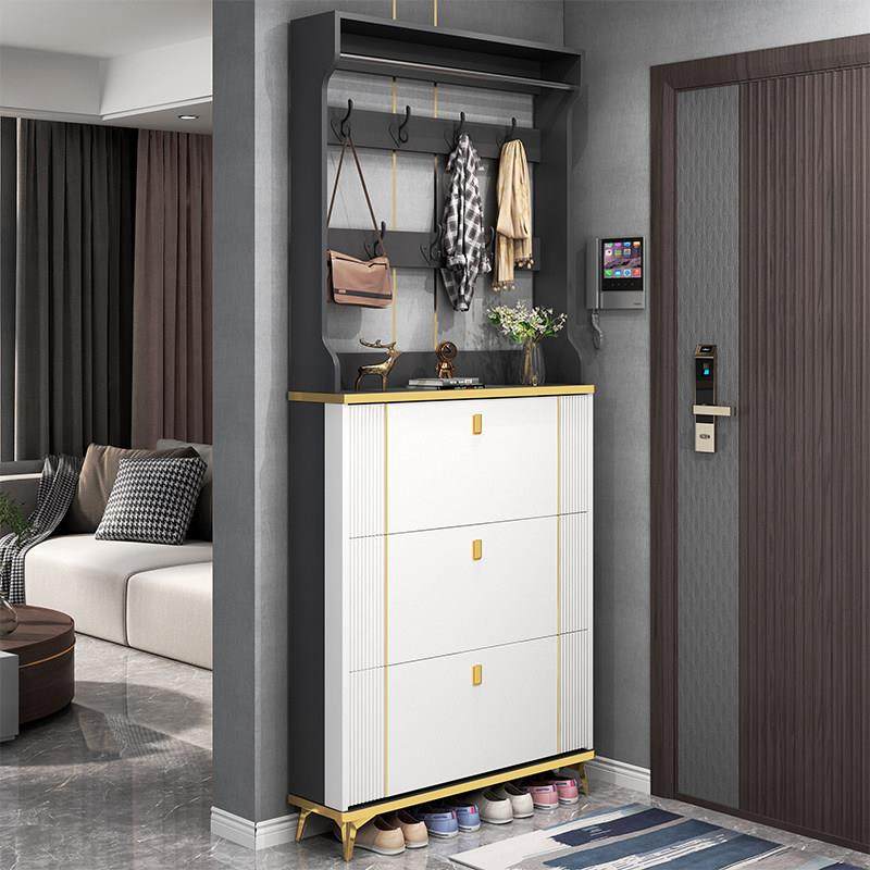轻奢风超薄翻斗鞋柜家用新款2025爆款门口入户柜多功能收纳柜鞋架,住宅家具,鞋柜,淘宝优惠券,粉丝福利购,淘宝优惠卷