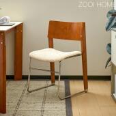 ZOOI HOME麦古餐椅家用实木靠背椅子中古设计师小众轻奢休闲 椅子