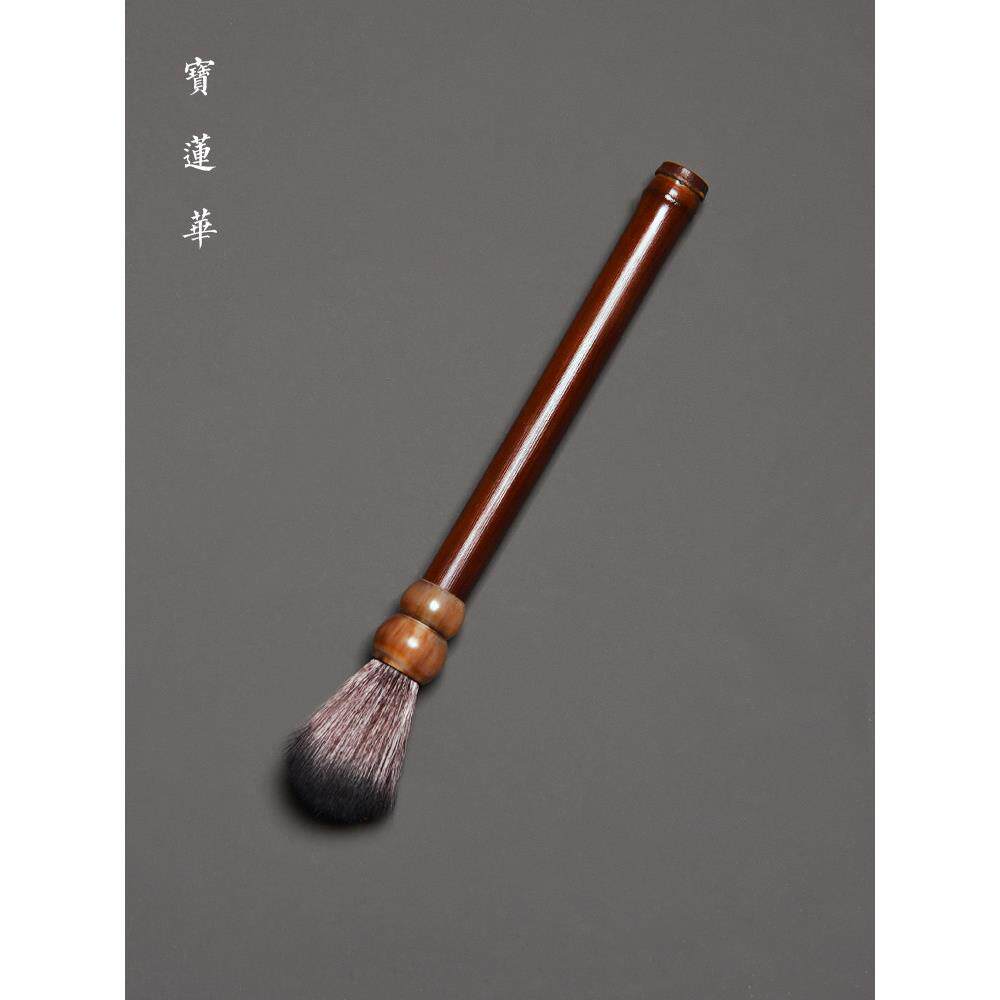 老煤竹壶养笔天然花角葫芦头刷壶笔壶刷养茶壶刷茶道用品