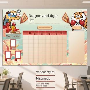 龙虎榜展示板定制销售业绩榜排行榜白板磁吸墙贴照片墙可擦写字板