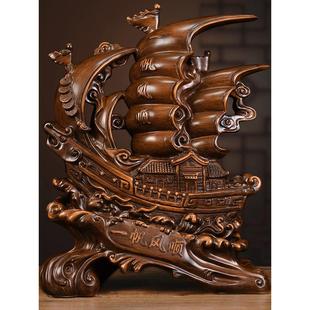铜工匠之家一帆风顺的船装饰品开业礼品桌入口装饰品中国风的家客