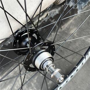 master轮组 死飞自行车轮子 带专业刹车边轮组 银色边铝合金轮