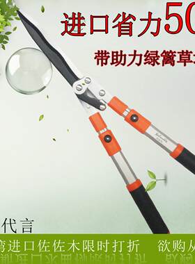 进口佐佐木 绿篱剪助力省力大剪刀草坪剪伸缩园艺 修树枝剪花木树