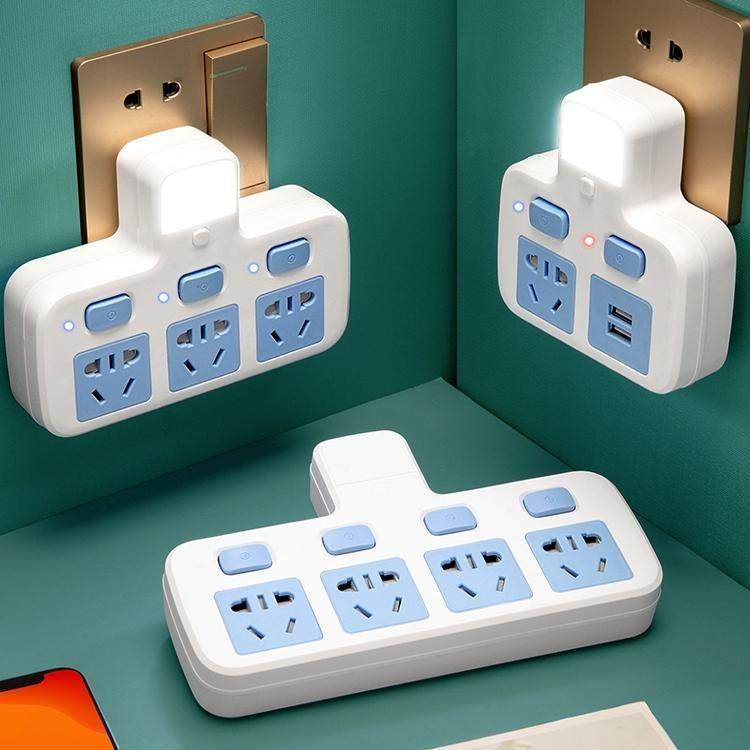 公王转换器插座排插无线带USB夜灯扩展插头家用圆孔一转多孔,电子/电工,接线板,淘宝优惠券,粉丝福利购,淘宝优惠卷