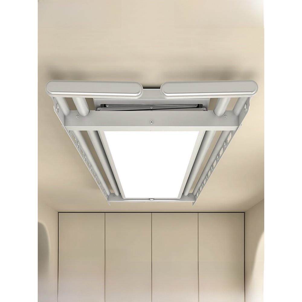 电动晾衣架2.15米固定直杆阳台遥控升降自动智能家用双排加厚晒衣