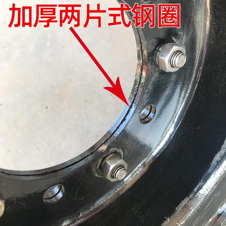 电动叉车搬运车堆高车28x9-15前轮650-10后轮实心轮胎带加厚钢圈