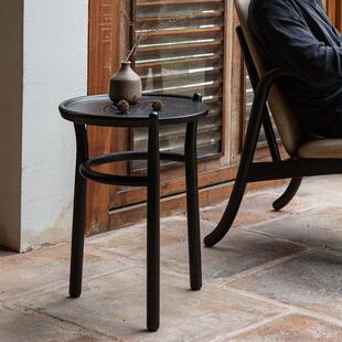 对白边几 致家家居|实木圆桌子小茶几迷你置物桌沙发边几角几客厅