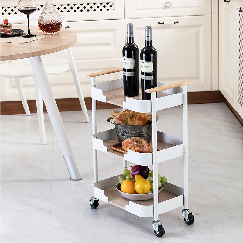 小推车置物架厨房蔬菜零食书桌书架宿舍杂物多层落地可移动收纳车