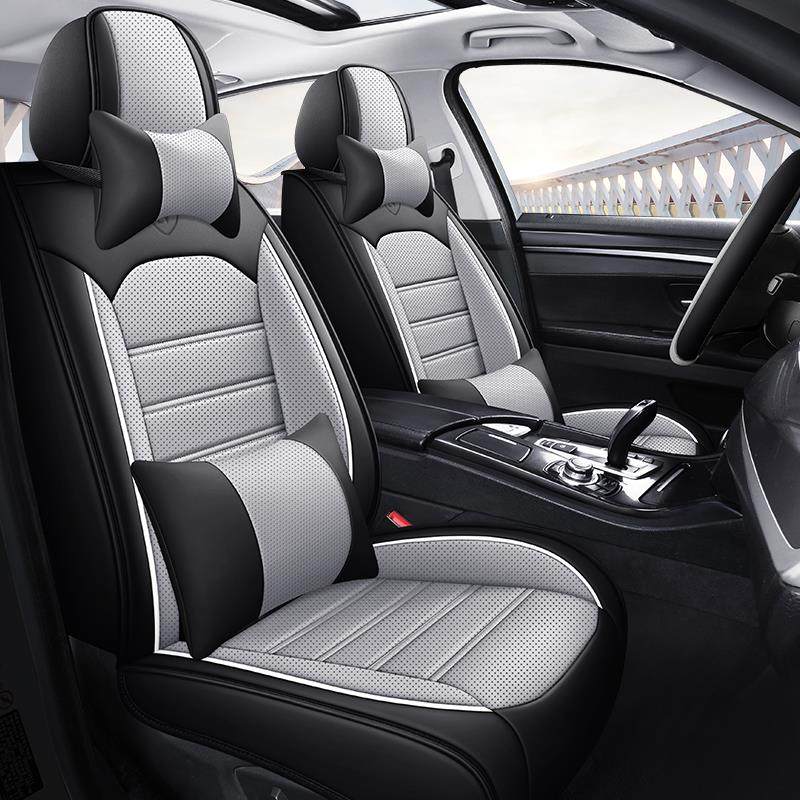 汽车坐垫四季通用全包围打孔纳帕皮座套新款网红车座垫椅套专用座