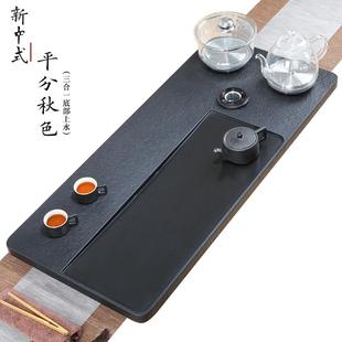 家用简约功夫茶具全自动上水茶台烧水壶一体电磁炉 乌金石茶盘套装