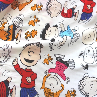 动画人造棉夏季 2023年新款 佰汇福棉绸布料卡通印花绵绸面料服S装