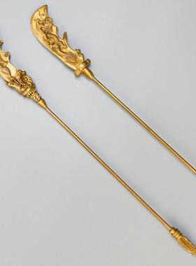 铜刀关公刀九龙关公刀铜刀大刀片青龙关学刀关平周仓铜刀放大配件