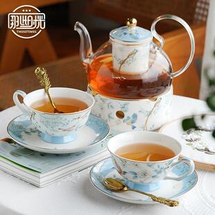 下午茶具水果茶壶轻奢精致高档咖啡杯蜡烛加热茶杯套装 英式 花茶壶
