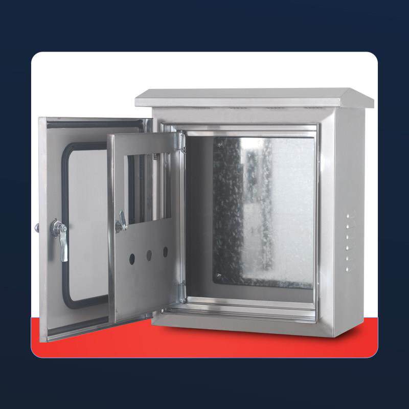 室外304双层门配电箱不锈钢内外门仪表箱机房防雨监控箱控制柜定