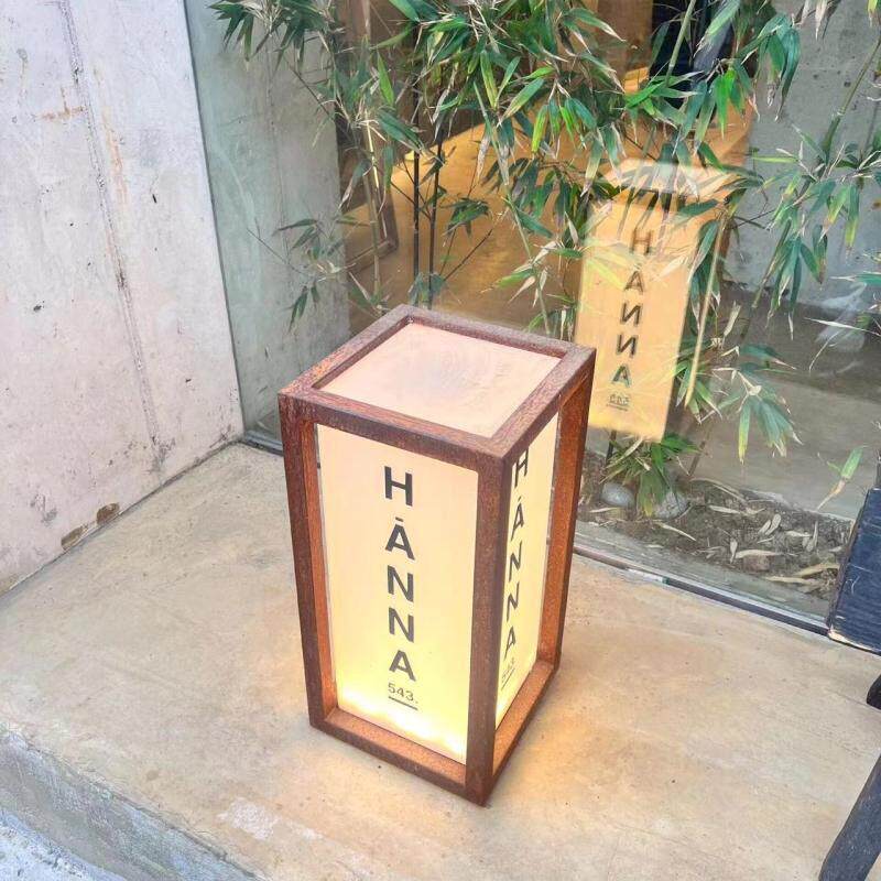 新中式压克力发光灯箱可移动立式太阳能电池充电广告牌门牌招牌