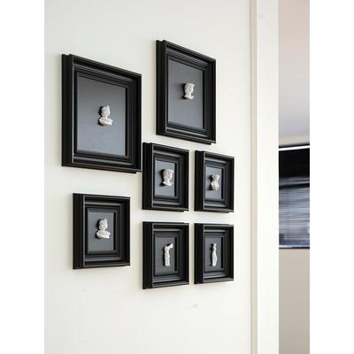 中古风立体浮雕装饰画法式石膏高级感客厅壁画墙面复古相框挂画