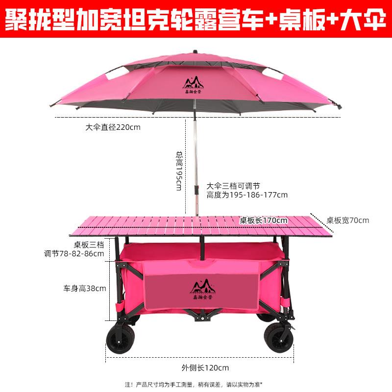 摆摊车可折叠带可升降桌板夜市流动摆摊车露营车小推车小吃手推车