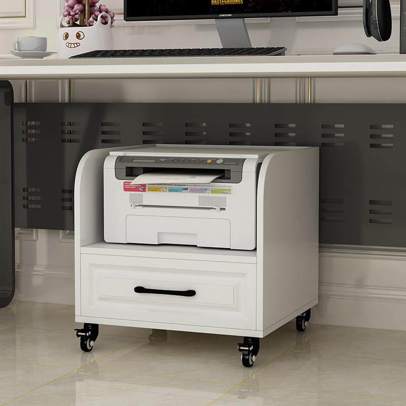 包邮桌下打印机置物架环保刨花板抽屉移动办公文件柜静音滑道收纳