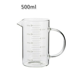 耐高温液体量杯厨房烘焙量具带刻度耐热牛奶杯子玻璃可微波炉网红