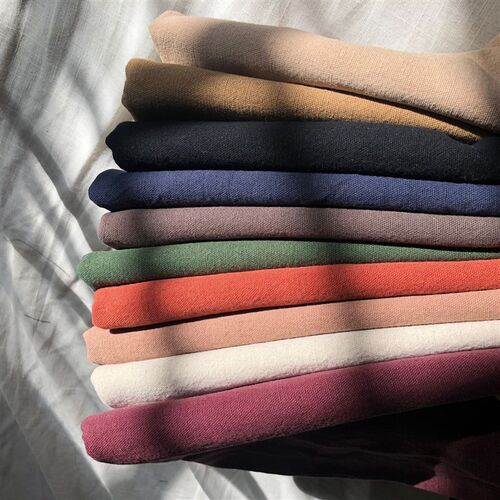 加厚棉麻素布f表布纯色DIY包包布料手工衣服面料一米价刺绣花底布