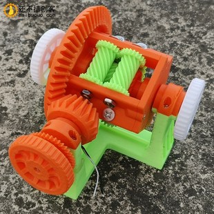 电动版3D打印托森自锁差速器防滑差速器模型教学摆件大号带电机
