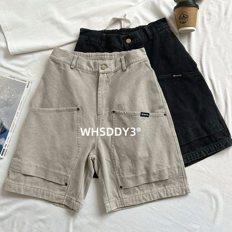 徐洛淇 夏季日系街头工装短裤男百搭立体大口袋松紧五分裤中性女,男装,短裤,淘宝优惠券,粉丝福利购,淘宝优惠卷