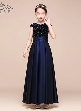儿童礼服女钢琴表演服装主持人唱歌朗诵演讲比赛女童晚礼服公主裙