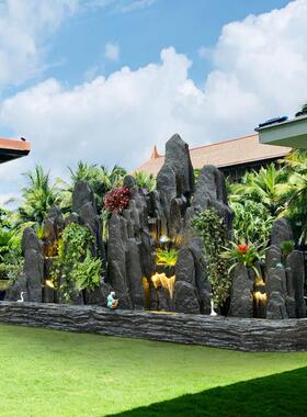 大型室内户外假山流水景观喷泉园林别墅花园庭院阳台山水盆景鱼池