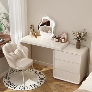 全实木化妆台现代简约风小户型卧室高级感化妆桌子收纳柜斗柜一体