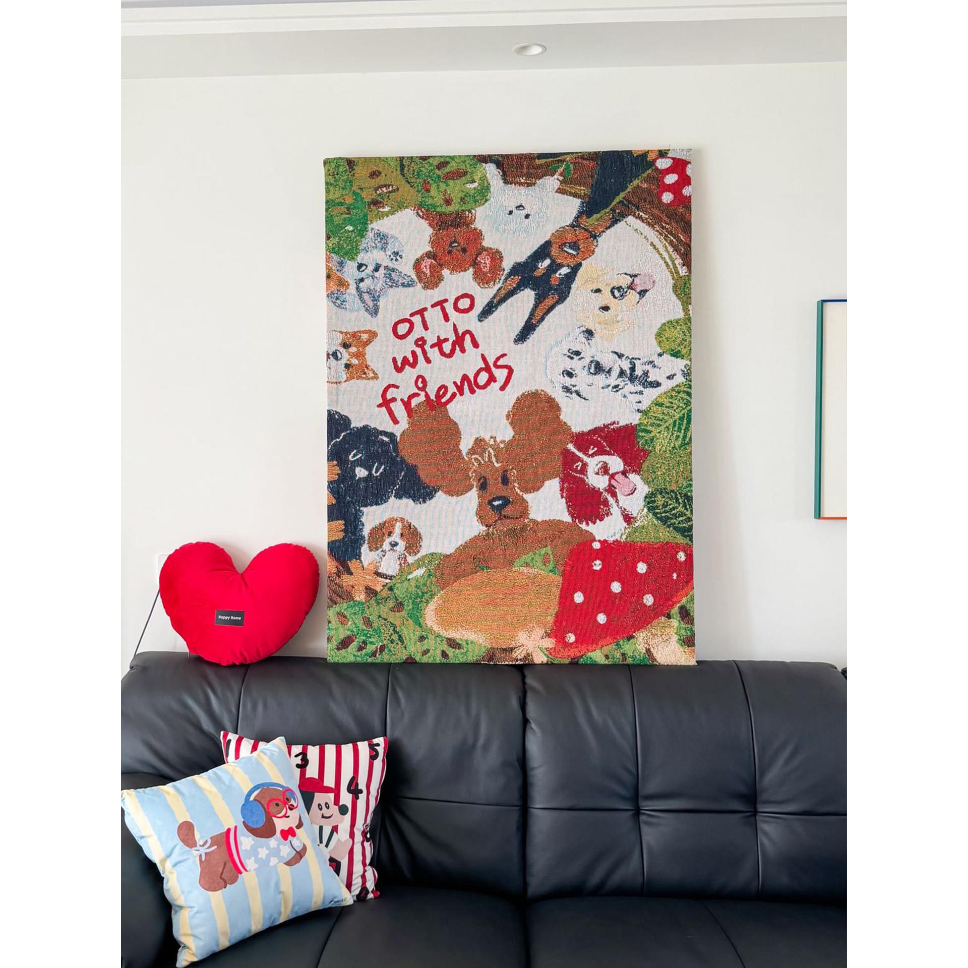 TaoMu沙发背景墙装饰画新款手工diy挂画卧室画氛围感玄关落地画