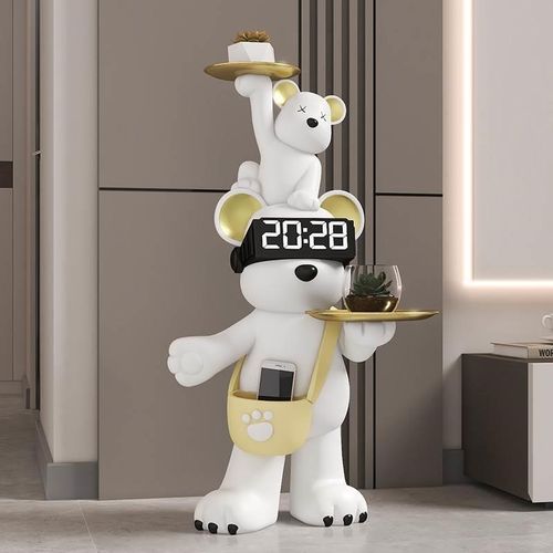 北极熊客厅大型落地摆件家居饰品托盘电视柜沙发旁置物架入伙新居