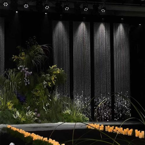 沁恋婚庆 亚克力亮片串仿水晶珠串珠链婚礼布置吊顶线帘装饰珠帘