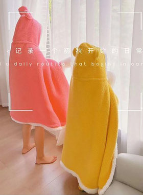 儿童披肩斗篷午休趴睡毛毯冬季保暖小被子教室用午睡毯小学生披风