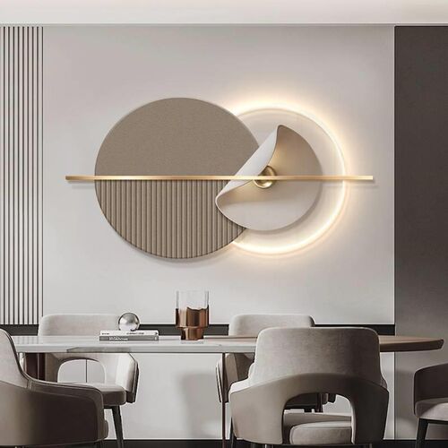 卧室床头装饰画轻奢高级感主卧壁饰LED灯光画客厅墙意式极简挂画