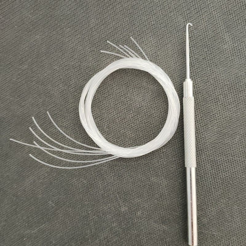 半框金属眼镜f框架下面的拉丝线鱼线固定镜片线眼睛配件钩针螺丝