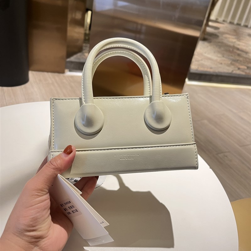 2024新款小众设计糖果色复古小方包手提单肩斜挎小包包手机链条包