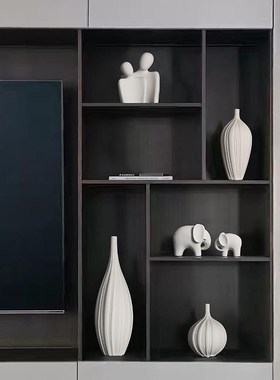 轻奢高档酒柜装饰品摆件现代简约客厅电视柜办公室书房书柜套装