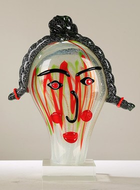 艺术品琉璃小丑轻奢摆件现代简约客厅样板间酒柜博古架装饰柜摆设