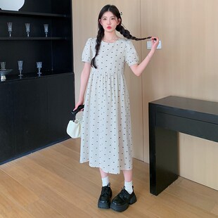 夏装 怀孕裙子夏季 时尚 印花连衣裙宽松大码 孕妇裙夏 辣妈短袖 孕妇装