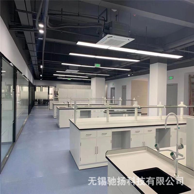 生产全钢实验台实芯理化板台面白色柜体不锈钢合页铰链拉手