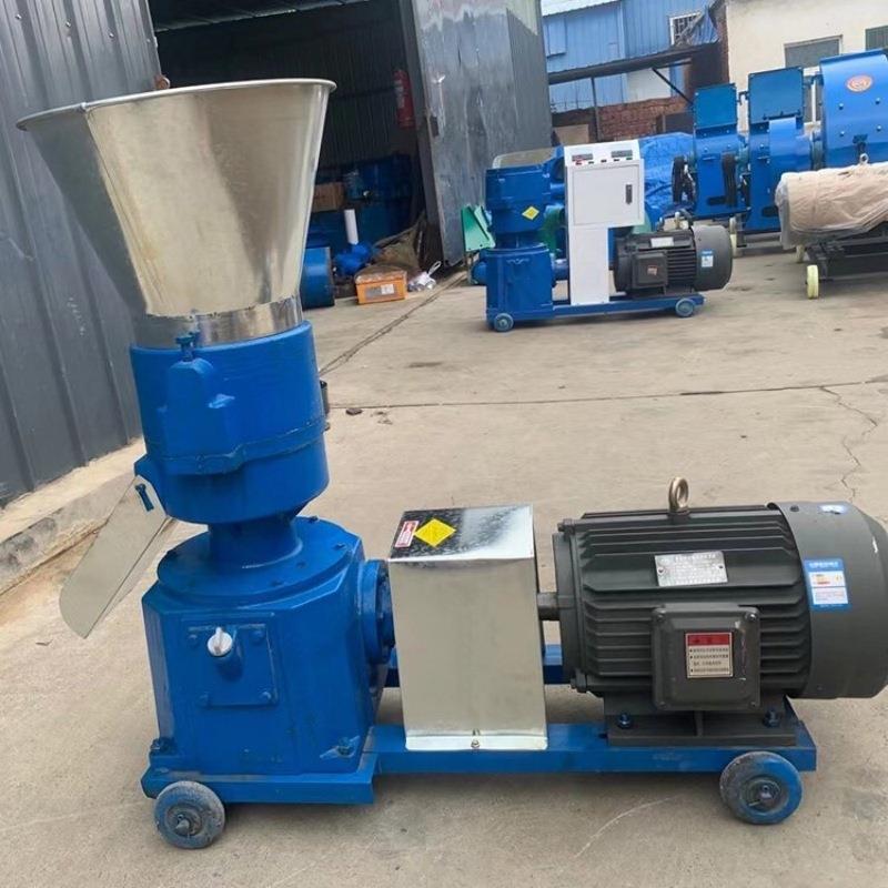 压轮转饲料颗粒机塑料颗粒挤压造粒机三项电大型鸡饲料颗粒机