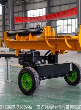 出口美国小型轮木式劈木机劈 家用牵引式开 农MYZ用燃油柴器机